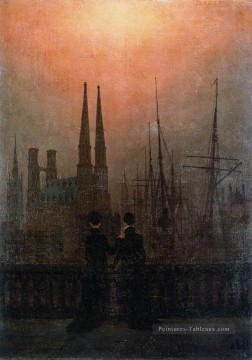 romantique romantisme Tableau Peinture - Les soeurs sur le balcon romantique Caspar David Friedrich